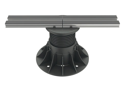 montaż płytek na tarasie za pomocą legarów z aluminium na wspornkiu regilowanym samopoziomująca podpora tarasowa.jpg